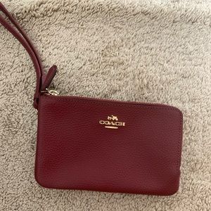 Coach corner zip wallet